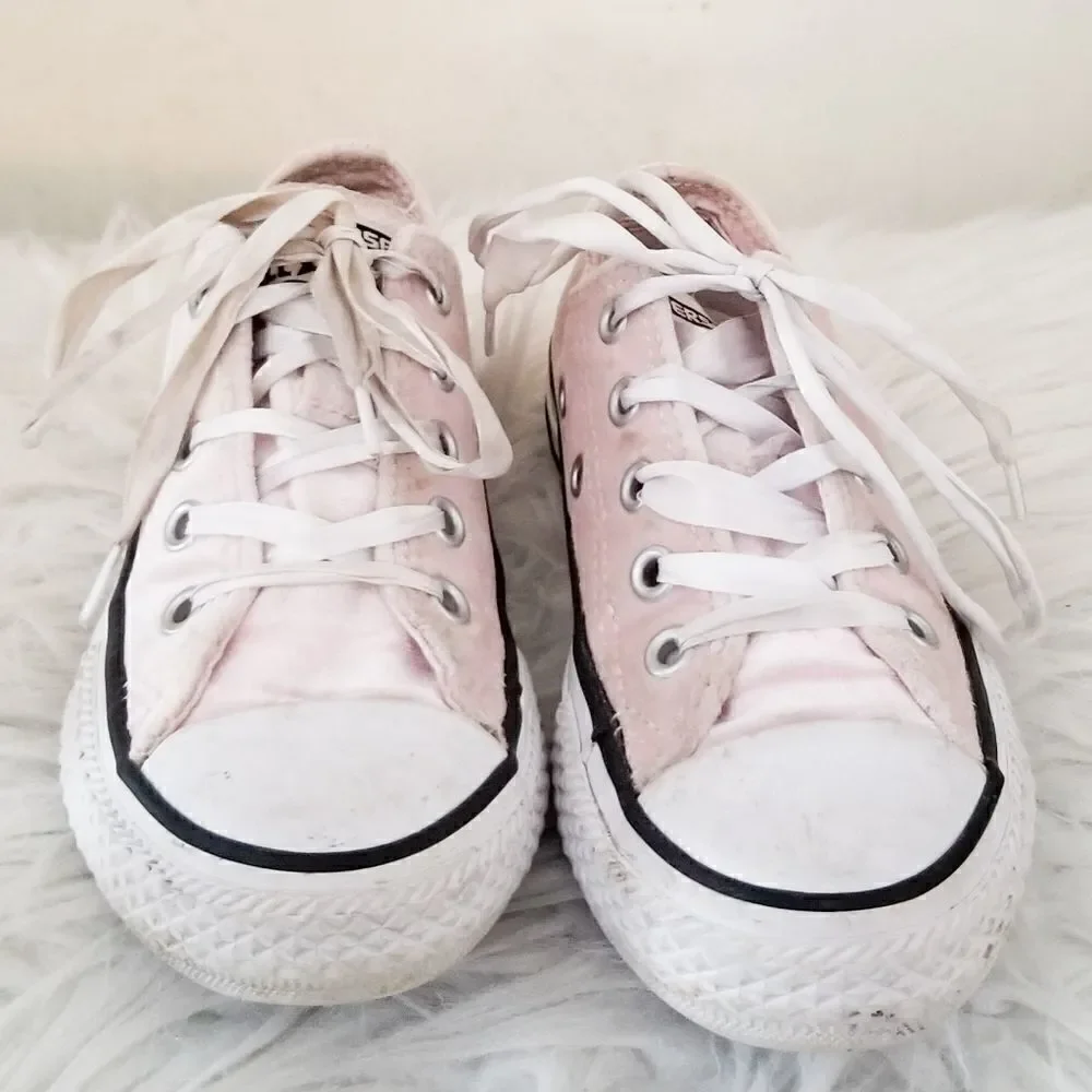 Converse all star velvety feel silky shoes